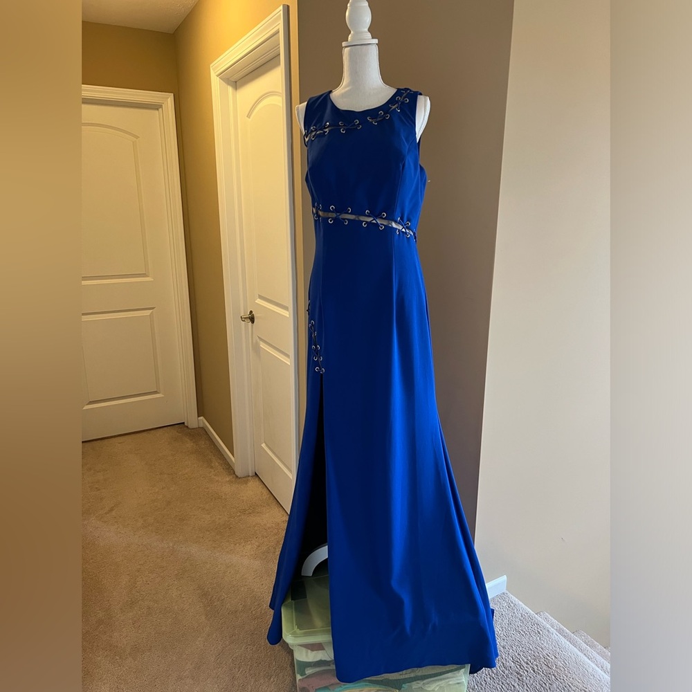 Terani Couture Royal Blue Evening Dress